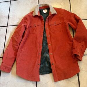 Cat & Jack Kids' Rust Corduroy Jacket with Fleece Collar